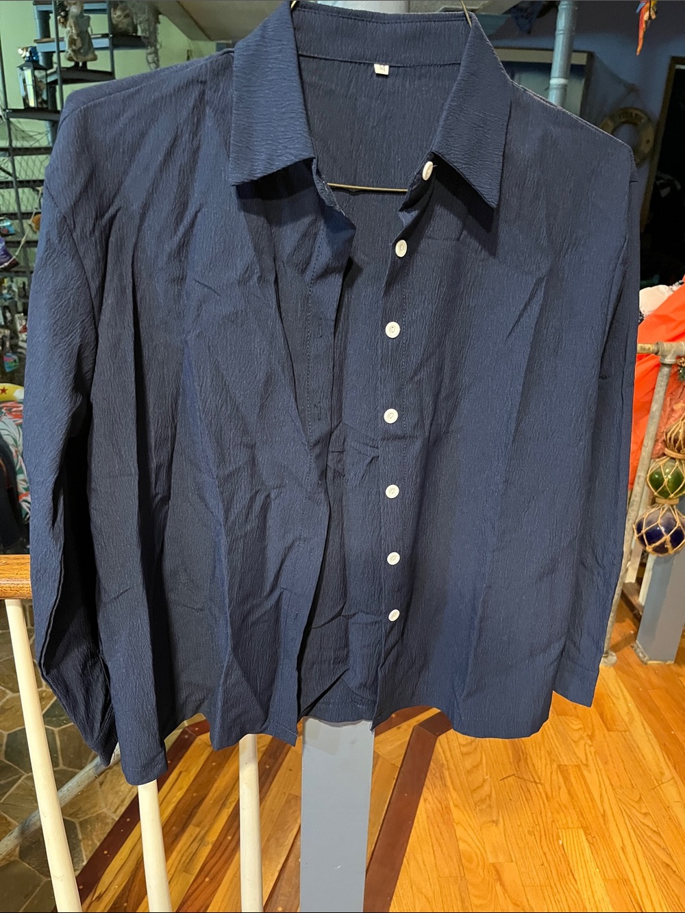 Navy Button-Down Shirt